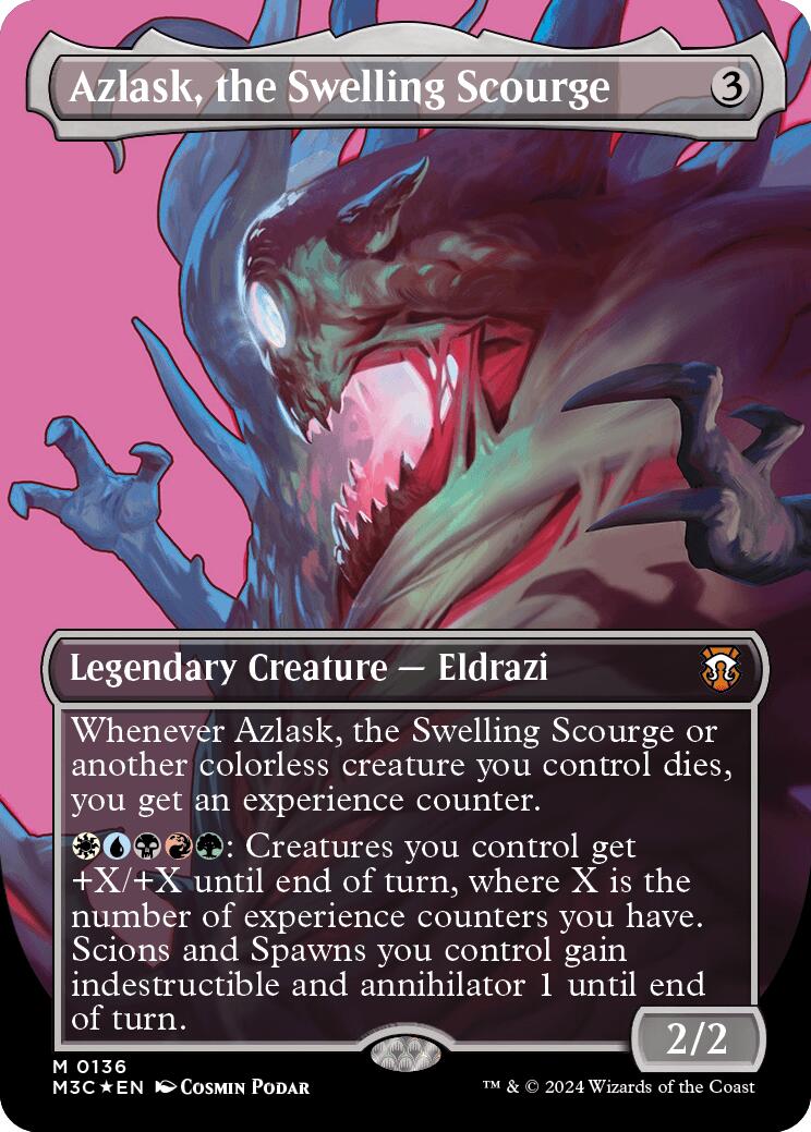 Azlask, the Swelling Scourge (Borderless) (Ripple Foil)
